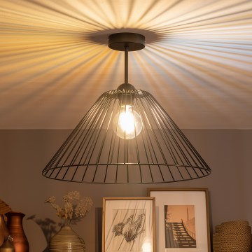Brilagi - Plafonnier LED monté en surface CERIA WIRE 1xE27/60W/230V Ø 45 cm noir