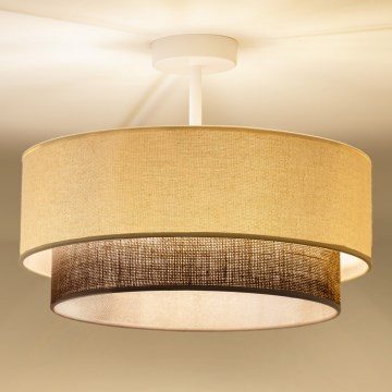 Brilagi - Plafonnier LED monté en surface Style BOHO 1xE27/15W/230V Ø 40 cm crème/marron