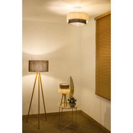 Brilagi - Plafonnier LED monté en surface Style BOHO 1xE27/15W/230V Ø 40 cm crème/marron