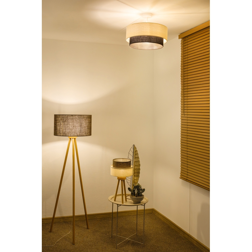 Brilagi - Plafonnier LED monté en surface Style BOHO 1xE27/15W/230V Ø 40 cm crème/marron