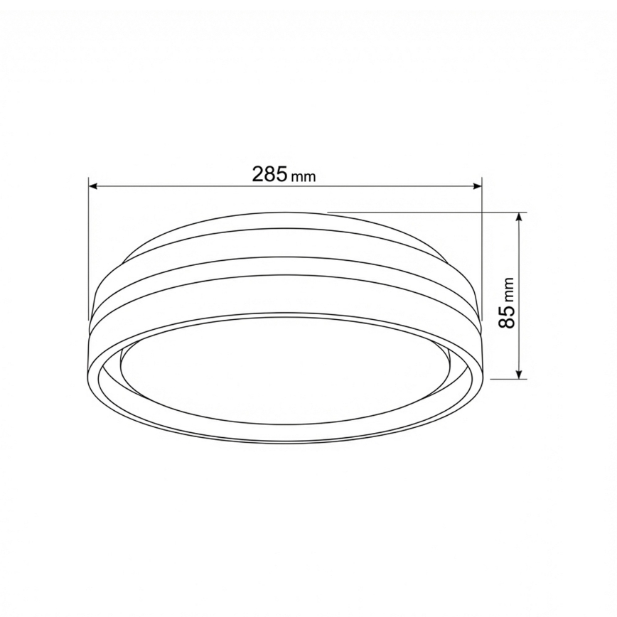 Brilagi - Plafonnier LED NAOMI LED/24W/230V Ø 28,5 cm noir