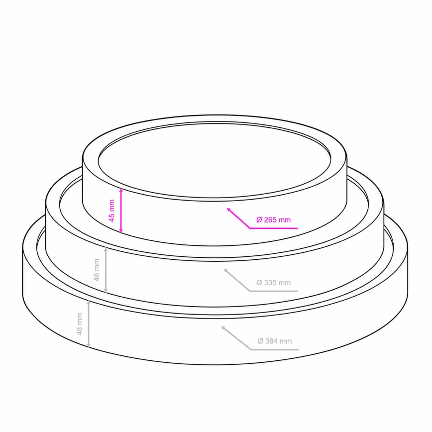 BRILAGI - Plafonnier LED NATURA LED/12W/230V 4000K Ø 26,3 cm