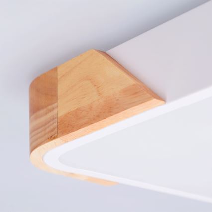 Brilagi - Plafonnier LED PILANA LED/24W/230V chêne/blanc 32x32 cm