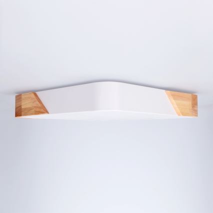 Brilagi - Plafonnier LED PILANA LED/24W/230V chêne/blanc 32x32 cm