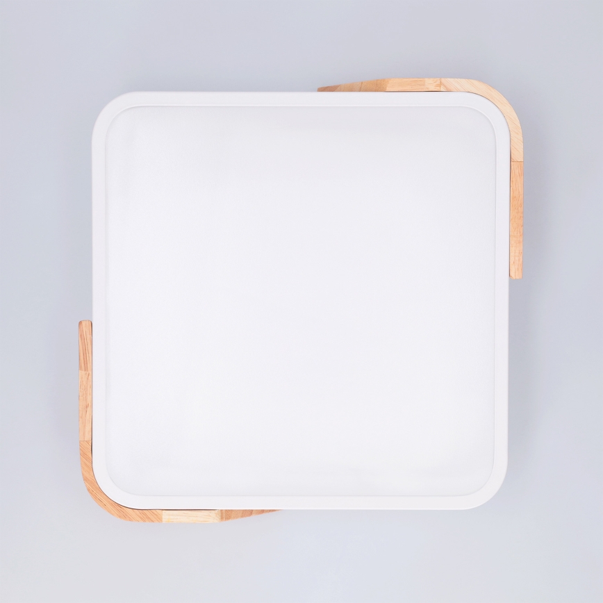 Brilagi - Plafonnier LED PILANA LED/24W/230V chêne/blanc 32x32 cm