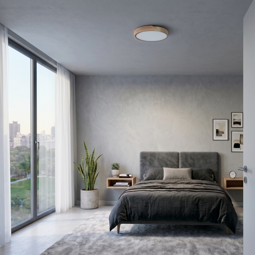 BRILAGI - Plafonnier LED PILANA LED/24W/230V chêne/doré Ø 30 cm