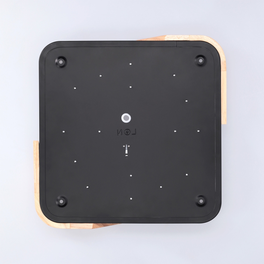 Brilagi - Plafonnier LED PILANA LED/24W/230V chêne/noir 32x32 cm