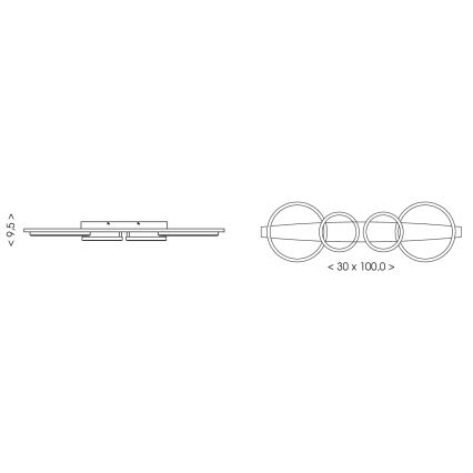 Brilagi - Plafonnier LED PLANK LED/35W/230V 4000K 30x100 cm bois