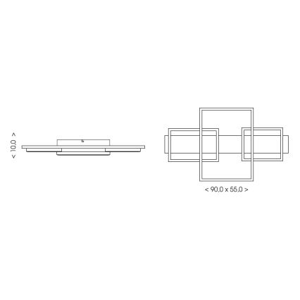 Brilagi - plafonnier LED PLANK LED/35W/230V 4000K 55x90 cm bois