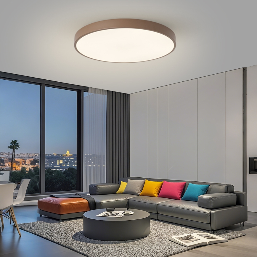 Brilagi - Plafonnier LED POOL 100 W / 230 V, 3000/4000/6000 K, Ø 80 cm, marron