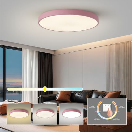 Brilagi - Plafonnier LED POOL 100 W 230 V 3000/4000/6000 K Ø 80 cm, rose