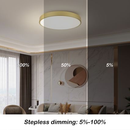 Brilagi - Plafonnier LED POOL LED/100W/230V 3000/4000/6000K Ø 80 cm doré