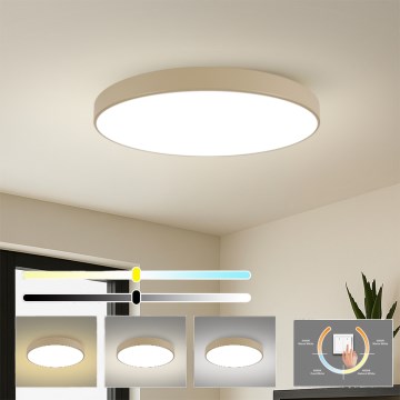 Brilagi - Plafonnier LED POOL 128W/230V 3000/4000/6000K Ø 100 cm beige