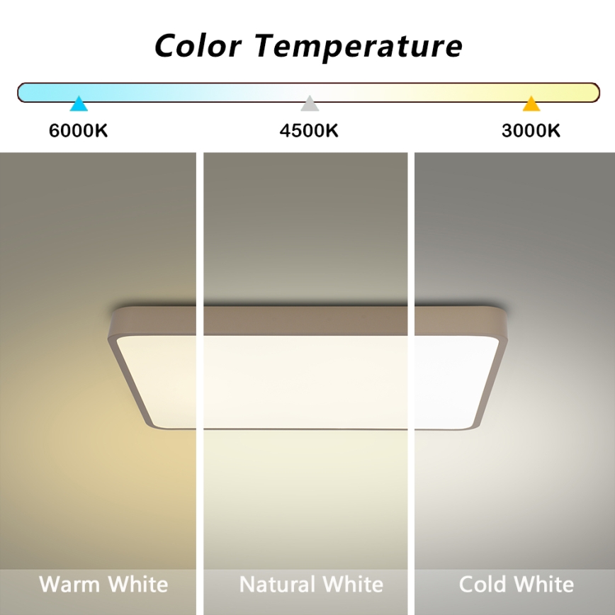 Brilagi - Plafonnier LED POOL 36W/230V 3000/4000/6000K 40x40 cm beige