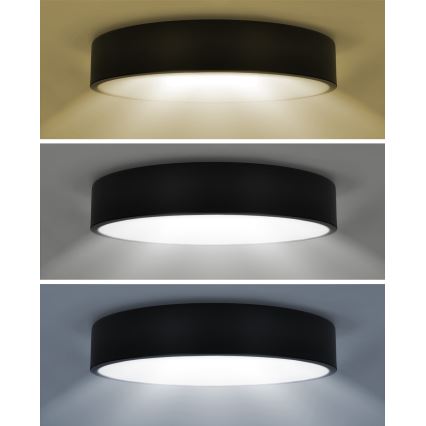 Brilagi - Plafonnier LED POOL, 48 W, 230 V, 3000/4000/6000 K, Ø 40 cm, noir