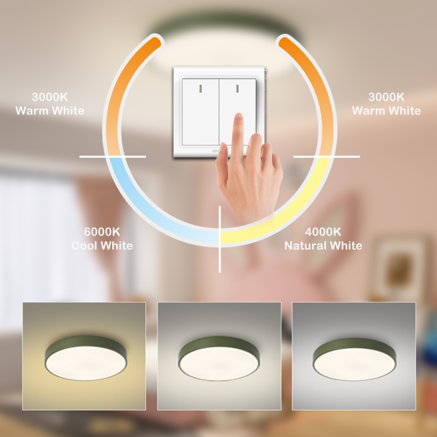 Brilagi - Plafonnier LED POOL LED/60W/230V 3000/4000/6000K Ø 60 cm vert