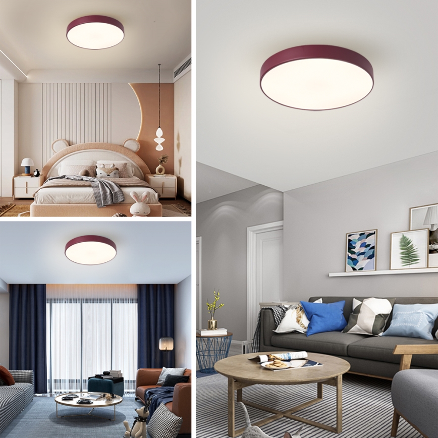 Brilagi - Plafonnier LED POOL LED/60W/230V 3000/4000/6000K Ø 50 cm bordeaux