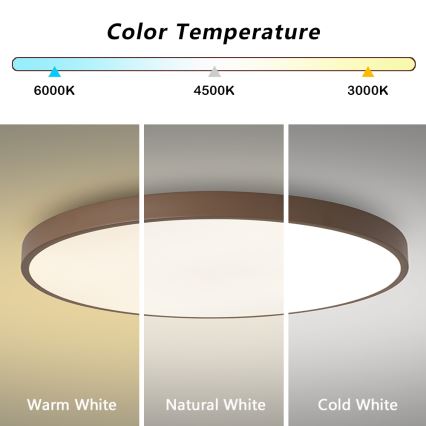 Brilagi - Plafonnier LED POOL LED/100W/230V 3000/4000/6000K Ø 80 cm marron