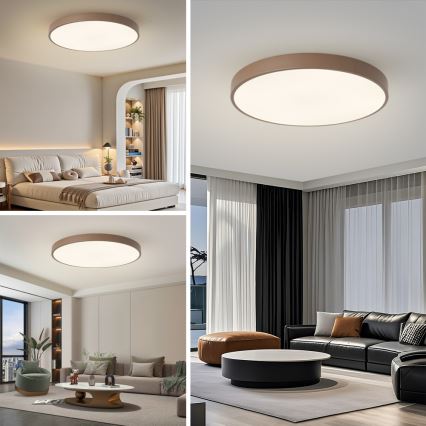 Brilagi - Plafonnier LED POOL LED/100W/230V 3000/4000/6000K Ø 80 cm marron