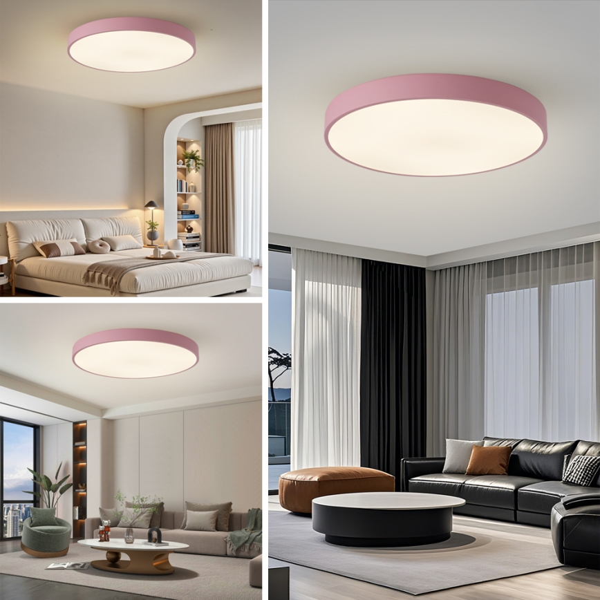 Brilagi - Plafonnier LED POOL, 100 W, 230 V, 3000/4000/6000 K, Ø 80 cm, rose