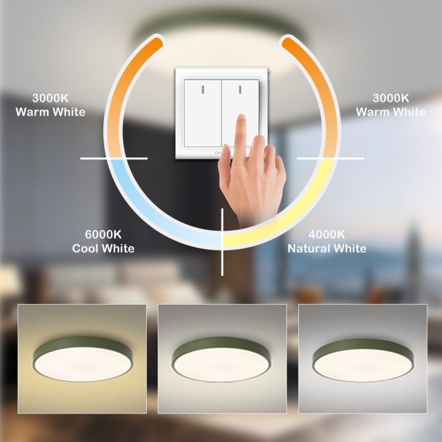 Brilagi - Plafonnier LED POOL LED/100W/230V 3000/4000/6000K pr. 80 cm vert