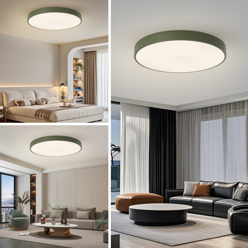 Brilagi - Plafonnier LED POOL LED/100W/230V 3000/4000/6000K pr. 80 cm vert