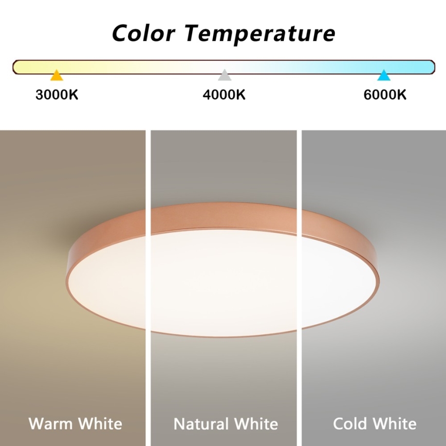 BRILAGI - Plafonnier LED POOL LED/100W/230V 3000/4000/6000K Ø 80 cm bronze