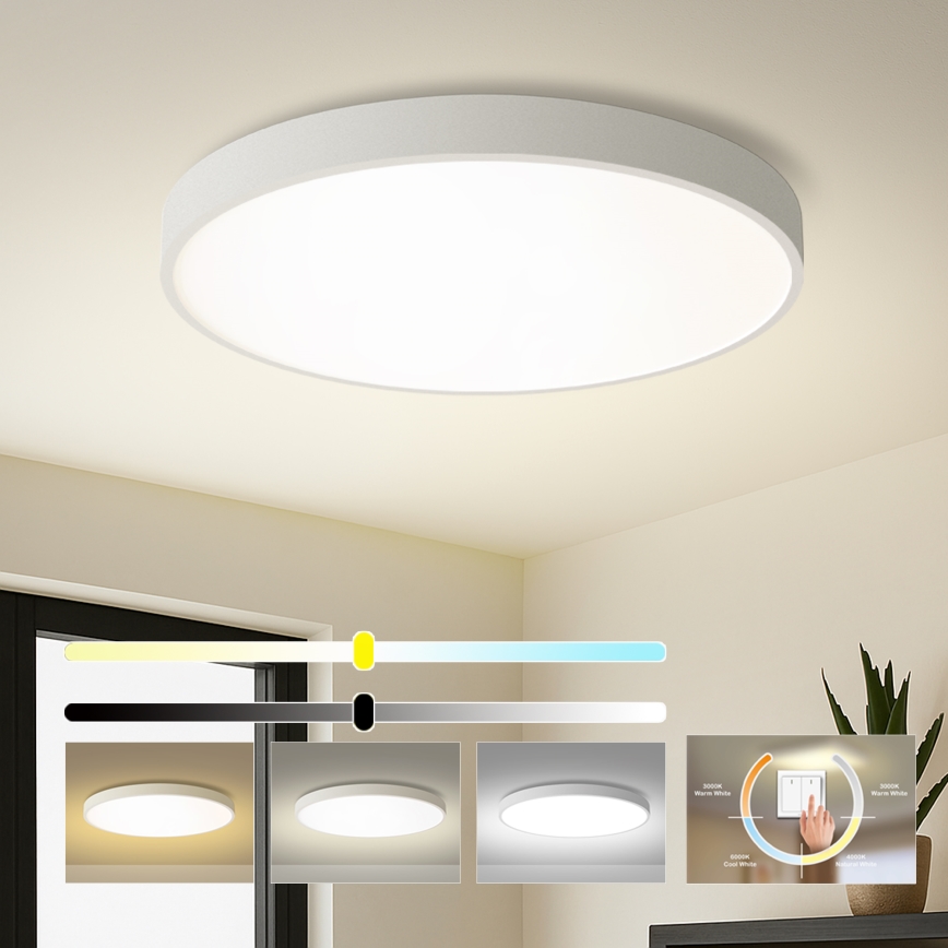 Brilagi - Plafonnier LED POOL LED/100W/230V 3000/4500/6000K Ø 80 cm blanc