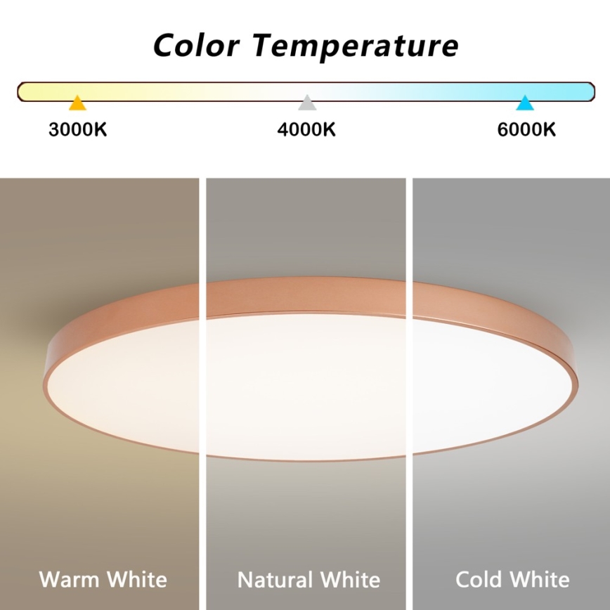 BRILAGI - Plafonnier LED POOL LED/180W/230V 3000/4000/6000K Ø 120 cm cuivré