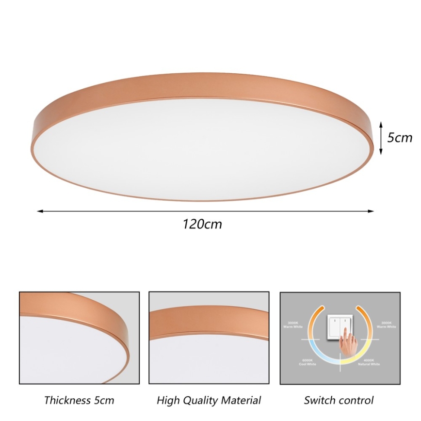BRILAGI - Plafonnier LED POOL LED/180W/230V 3000/4000/6000K Ø 120 cm cuivré