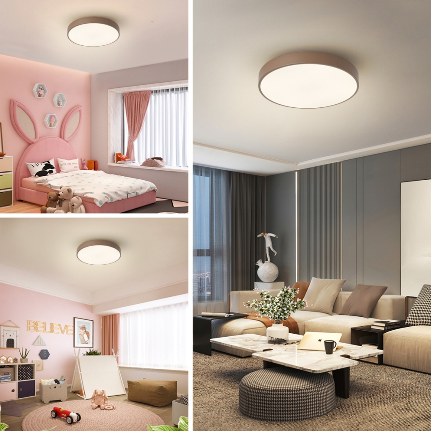 Brilagi - Plafonnier LED POOL LED/36W/230V 3000/4000/6000K Ø 30 cm marron