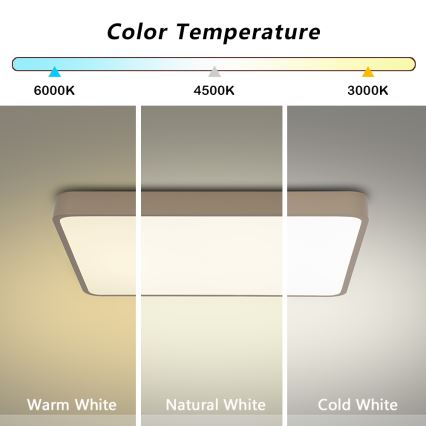 Brilagi - Plafonnier LED POOL LED/48W/230V 3000/4000/6000K 50x50 cm beige
