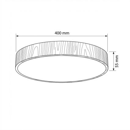 Brilagi - Plafonnier LED POOL LED/48W/230V 3000/4000/6000K Ø 40 cm finition bois