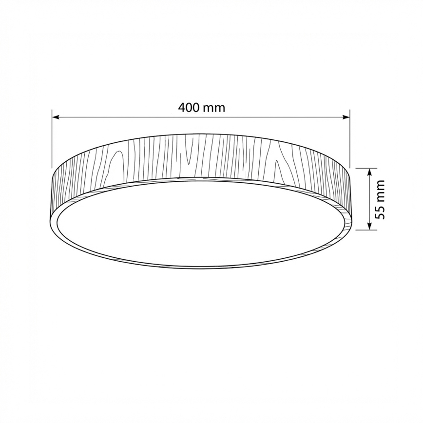 Brilagi - Plafonnier LED POOL LED/48W/230V 3000/4000/6000K Ø 40 cm finition bois