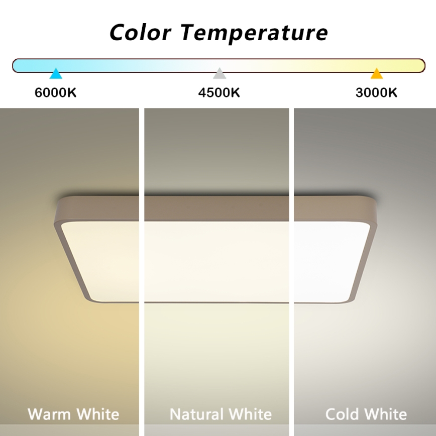 Brilagi - Plafonnier LED POOL LED/48W/230V 3000/4500/6000K 50x50 cm beige