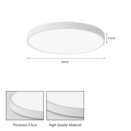 Brilagi - Plafonnier LED POOL LED/60W/230V 3000/4000/6000K 50 cm blanc