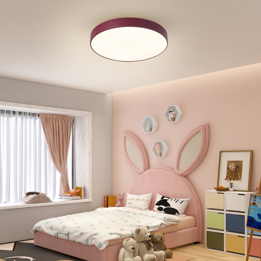 Brilagi - Plafonnier LED POOL, 60W, 230V, 3000/4000/6000 K, Ø 50 cm, bordeaux
