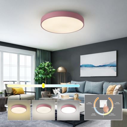 Brilagi - Plafonnier POOL LED 60 W/230 V 3000/4000/6000 K Ø 50 cm rose