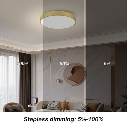 Brilagi - Plafonnier LED POOL LED/60W/230V 3000/4000/6000K Ø 60 cm doré