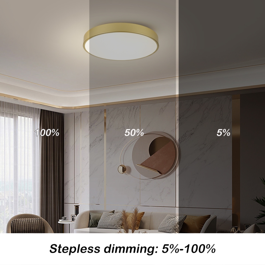 Brilagi - Plafonnier LED POOL LED/60W/230V 3000/4000/6000K Ø 60 cm doré