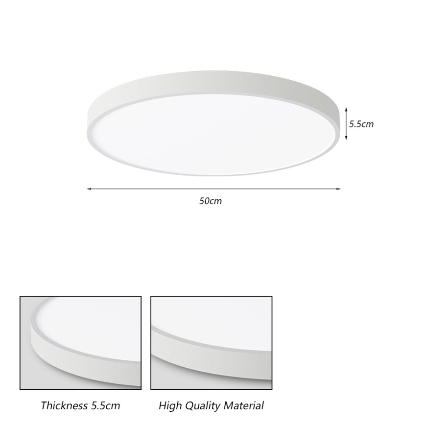 Brilagi - Plafonnier LED POOL LED/60W/230V 3000/4500/6000K 50 cm blanc