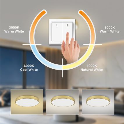 Brilagi - Plafonnier LED POOL LED/60W/230V 3000/4500/6000K Ø 60 cm doré