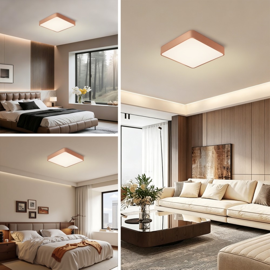 BRILAGI - plafonnier LED POOL SQUARE LED/48W/230V 3000/4000/6000K 50x50 cm bronze