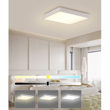 Brilagi - Plafonnier LED POOL SQUARE LED/36W/230V 3000/4500/6000K 40x40 cm blanc