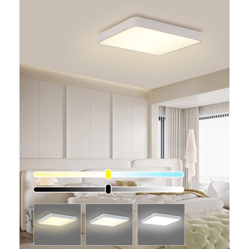 Brilagi - Plafonnier LED POOL SQUARE LED/36W/230V 3000/4500/6000K 40x40 cm blanc