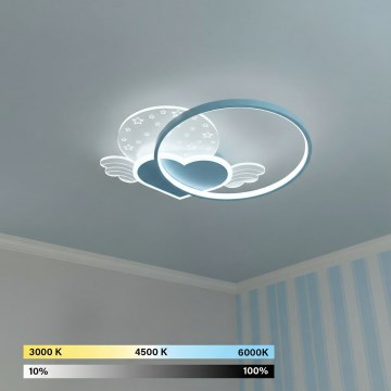 Brilagi - Plafonnier LED pour enfants LOVE LED/48W/230V 3000/4500/6000K bleu
