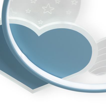 Brilagi - Plafonnier LED pour enfants LOVE LED/48W/230V 3000/4500/6000K bleu