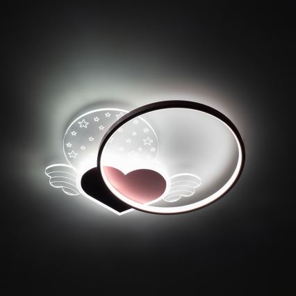 Brilagi - Plafonnier LED pour enfants LOVE LED/48W/230V 3000/4500/6000K rose