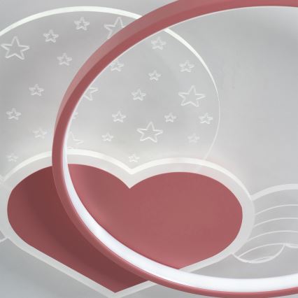 Brilagi - Plafonnier LED pour enfants LOVE LED/48W/230V 3000/4500/6000K rose