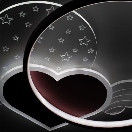 Brilagi - Plafonnier LED pour enfants LOVE LED/48W/230V 3000/4500/6000K rose